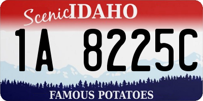 ID license plate 1A8225C