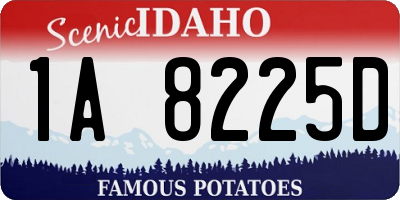 ID license plate 1A8225D