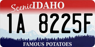 ID license plate 1A8225F