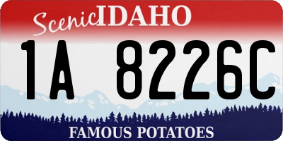 ID license plate 1A8226C