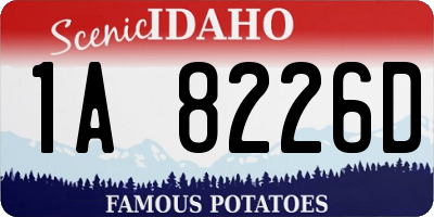 ID license plate 1A8226D