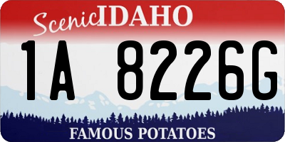 ID license plate 1A8226G