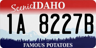 ID license plate 1A8227B