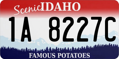 ID license plate 1A8227C