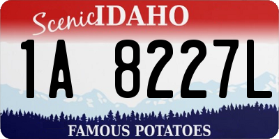 ID license plate 1A8227L