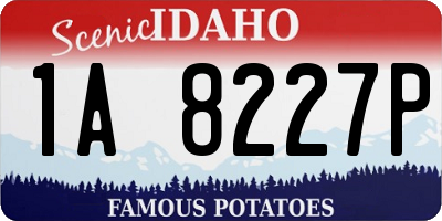 ID license plate 1A8227P