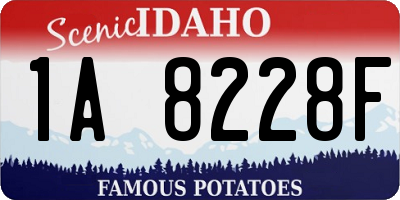 ID license plate 1A8228F