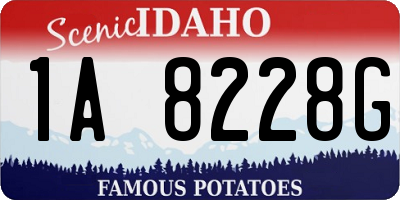 ID license plate 1A8228G