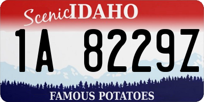 ID license plate 1A8229Z