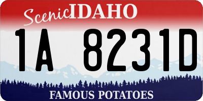 ID license plate 1A8231D