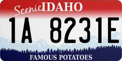 ID license plate 1A8231E
