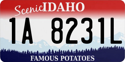 ID license plate 1A8231L