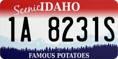 ID license plate 1A8231S