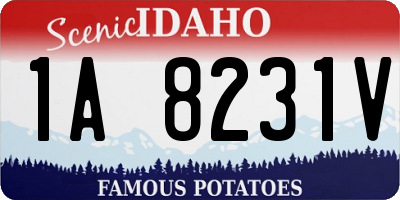 ID license plate 1A8231V