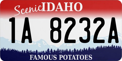 ID license plate 1A8232A