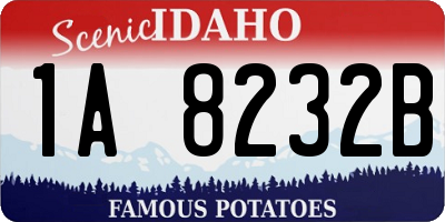 ID license plate 1A8232B