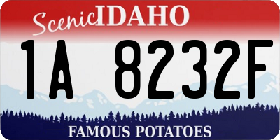 ID license plate 1A8232F