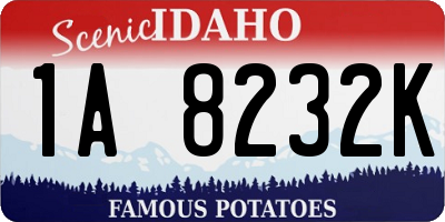 ID license plate 1A8232K