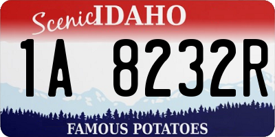 ID license plate 1A8232R