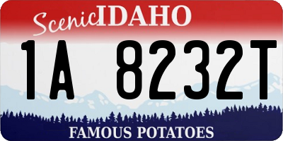 ID license plate 1A8232T
