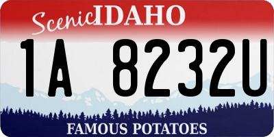 ID license plate 1A8232U