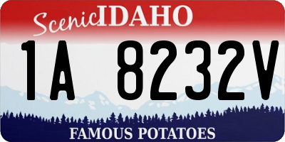 ID license plate 1A8232V