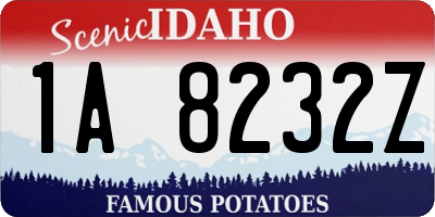 ID license plate 1A8232Z