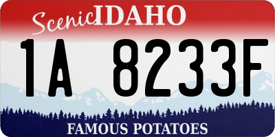 ID license plate 1A8233F