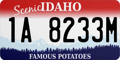 ID license plate 1A8233M