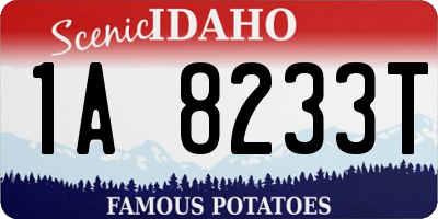 ID license plate 1A8233T