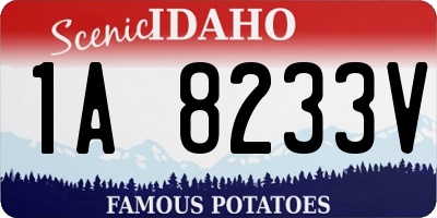 ID license plate 1A8233V