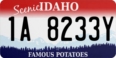 ID license plate 1A8233Y