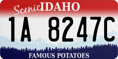 ID license plate 1A8247C