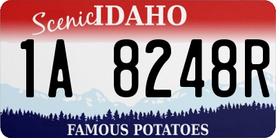 ID license plate 1A8248R