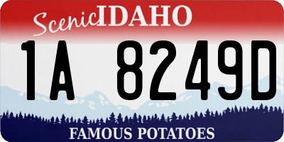 ID license plate 1A8249D
