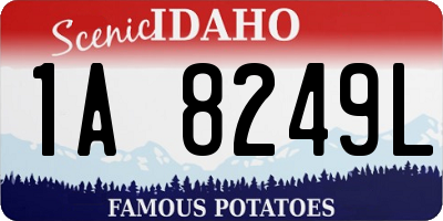 ID license plate 1A8249L