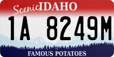ID license plate 1A8249M