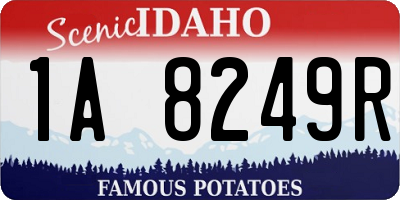 ID license plate 1A8249R