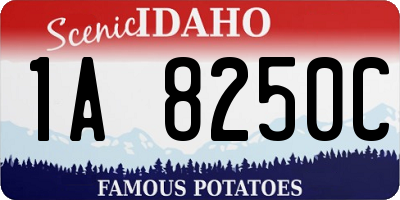 ID license plate 1A8250C