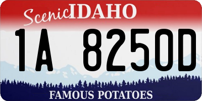 ID license plate 1A8250D