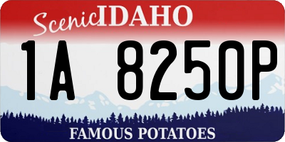 ID license plate 1A8250P