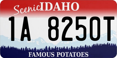 ID license plate 1A8250T