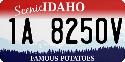 ID license plate 1A8250V