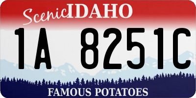 ID license plate 1A8251C