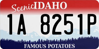 ID license plate 1A8251P