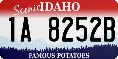 ID license plate 1A8252B