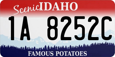 ID license plate 1A8252C
