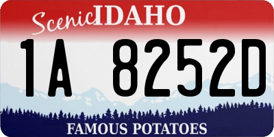 ID license plate 1A8252D