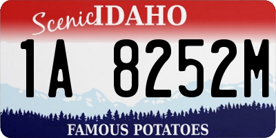 ID license plate 1A8252M
