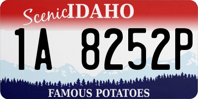 ID license plate 1A8252P